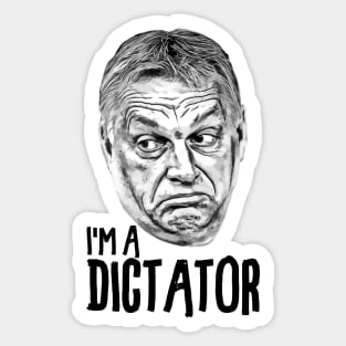 Orban Viktor Dictator Face Black Sticker